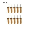 thumbnail image 3 of Guardoinrt 10pcs/set Grilling To Next Level Barbecue Fork Wooden Handle Stainless Steel 1Set, 3 of 6