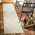thumbnail image 3 of SAFAVIEH Beach House Jose Geometric Indoor/Outdoor Area Rug Aqua/Cream, 6'7" x 6'7" Round, 3 of 10
