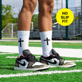 thumbnail image 3 of Faith Cross Black Crew Socks, 3 of 7