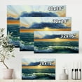 thumbnail image 4 of Designart ' The Blue Ocean In Sunset Evening I ' Nautical & Coastal Canvas Wall Art Print, 4 of 4