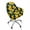 Black Sunflower, variant on Xoenoiee Tiger Skin Pattern Velvet Curved Back Dining Room Chair Covers with Arms Stretch Swivel Bar Stool Chair Slipcover, Removable Vanity Kitchen Office Desk Armchair Protector Covers