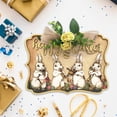 thumbnail image 4 of Letrero de madera para puerta de conejo de Pascua, decoración de Pascua con lazo, letrero de madera para colgar para panadería interior y exterior Estilo A, 4 of 8