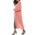 thumbnail image 3 of Seyurigaoka Female Cardigan Solid Color Long Sleeve Coat Jacket and Big Pockets, 3 of 6