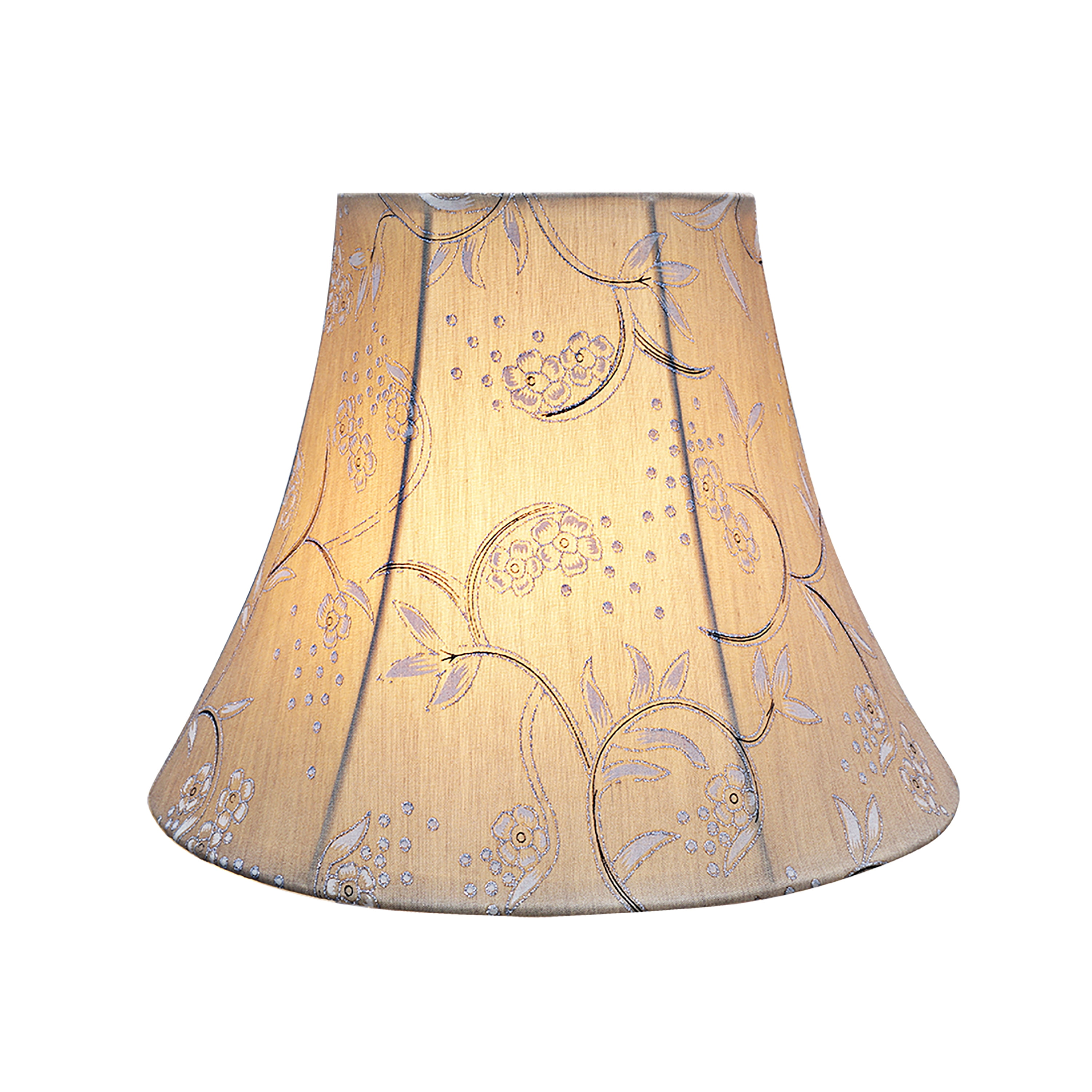 Aspen Creative 30163 Transitional Bell Shape Spider Construction Lamp Shade in Light Gold, 12" wide (6" x 12" x 9-1/2")