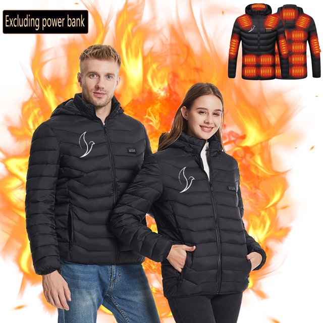 Lisbinx Hooks for Hanging Coats, USB Intelligent Constant Temperature Heated Windproof Plus Size Coat For Men And Women Winter 4 Heated Jacket Coat Deals