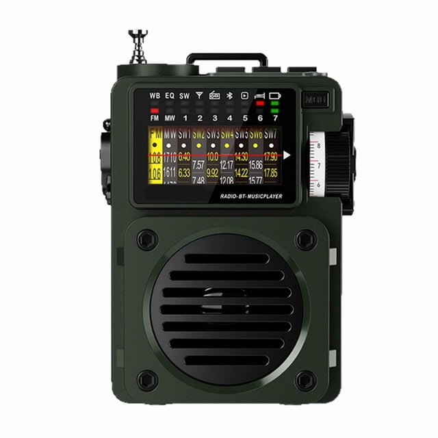 Radio -700 de Banda MW/FM/SW/, Reproductor Multimedia Portátil de Música, Compatible con Bluetooth y TF.