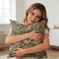 thumbnail image 3 of Soft Pillowcase 18x18 in,Soft Flax Cloth,Floral Print,Throw Pillow Covers for Bedroom Living Room Sofa Chair Decoration Pillow Case, 3 of 4