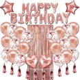 thumbnail image 1 of Combinación de Globo de Papel de Aluminio Oro Rosa,para Fiesta Globos de Cumpleaños Mujer,Decoración de Pared de Fondo de Fiesta, 1 of 4