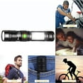 thumbnail image 4 of LED rechargeable flashlight magnetic, USB pocket flashlight with COB work light, 4 modes, waterproof, scalable, small tactical flashlight, camping trip emergency, 4 of 7