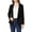 Black, variant on Women Faux Suede Jacket Lapel Draped Open Front Cardigan Casual Trendy Suede Blazer Sky Blue L