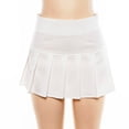 thumbnail image 2 of BadyminCSL Fashion Womens Solid Color High Waist Splicing Pleated Skirt Short Skirt, 2 of 9