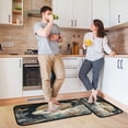 thumbnail image 7 of Kitchen Floor Mat 2 Sets Carpet Floor Mat Kitchen Mat Bathroom Mat Living Room Mat Bedroom Mat Absorbent Delicate Fabric No Ball White Rabbit under Moonlight, 7 of 7
