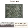 thumbnail image 4 of SIXHOME 8'x10' Area Rugs for Living Room Rugs for Bedroom Vintage Soft Floral Area Rug Washable Botanical Printed Carpet Non Slip Oriental Rug for Dining Room and Farmhouse Home Decor Green, 4 of 7
