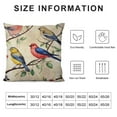 thumbnail image 5 of COMIO  Birds Vintage Pillowcase Pillow Cover Protector Pillow Sham Floral Flowers Spring Summer Beige Standard Pillow Case with Zipper for Throw Pillow, 5 of 5