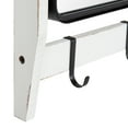 thumbnail image 3 of Kate and Laurel Tanner Wall Organizer with Mirror and Hooks, 28 x 8 x 24, White and Black, Farmhouse Wall Organization Home Office Station with Baskets for Modular Storage, 3 of 9