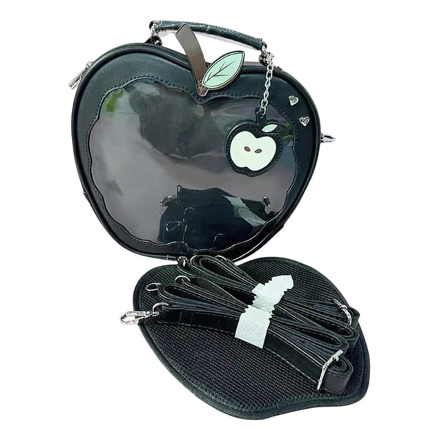 Linda mochila de dibujos animados Funny Bookbag para citas de compras actividades al aire libre diariamente negro