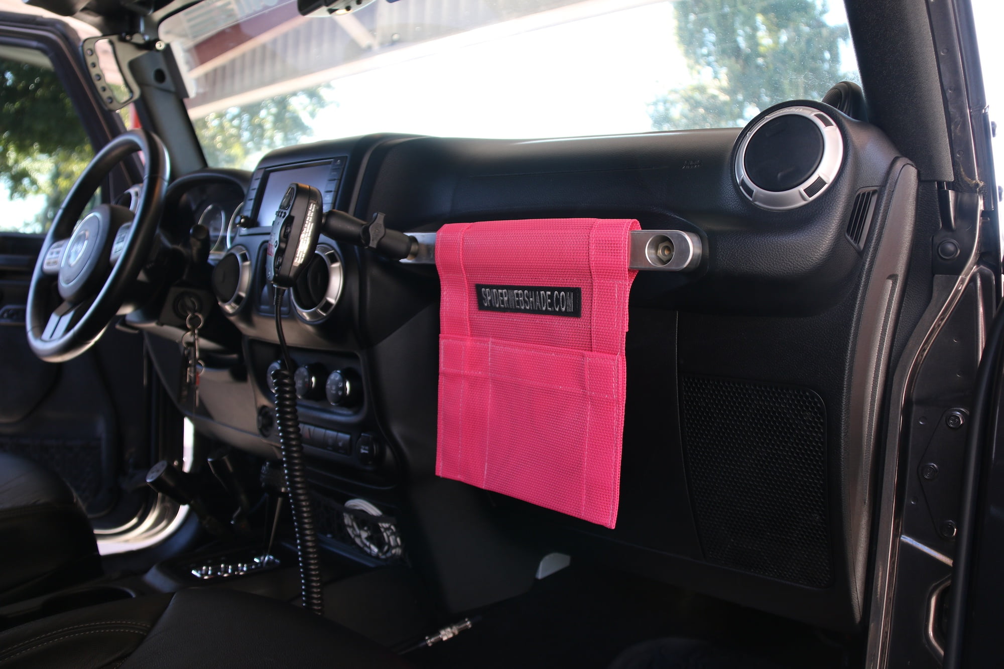 SPIDERWEBSHADE Jeep Wrangler Mesh GrabBag Passenger Accessory Storage