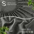 thumbnail image 4 of JELLYMONI 4 Pieces Cooling Full Sheets Set, Microfiber & Bamboo Sheet Set, Breathable & Wrinkle Free - 16" Deep Pockets Bedding Sheets & Pillowcases,Dark Grey, 4 of 7