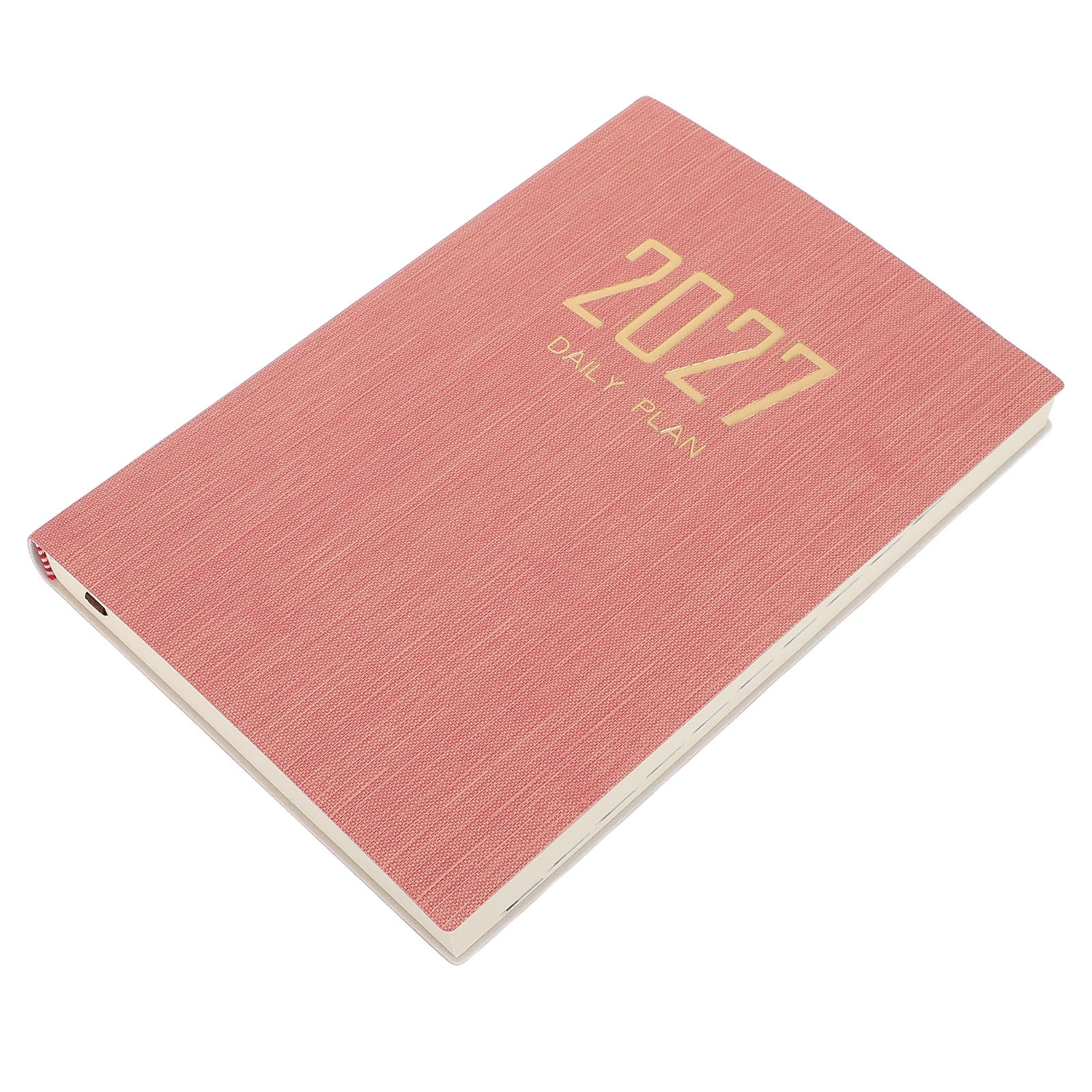 HOOWIFFY Portable Pink Daily Planner 2027 for Smooth Writing and Scheduling