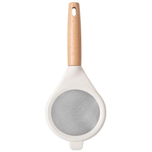 Herramienta de tamizado, filtro de cocina manual, cuchara, colador, colador de polvo de malla fina de acero inoxidable JM