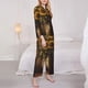 thumbnail image 3 of Balery Rustic Sunflower Bouquet Conjunto de Pijama con Estampado para Mujer, Conjunto de Dos Piezas con Manga Larga, Ropa de Dormir Suave con Bolsillos, Pijamas Cómodos-XX-Large, 3 of 7
