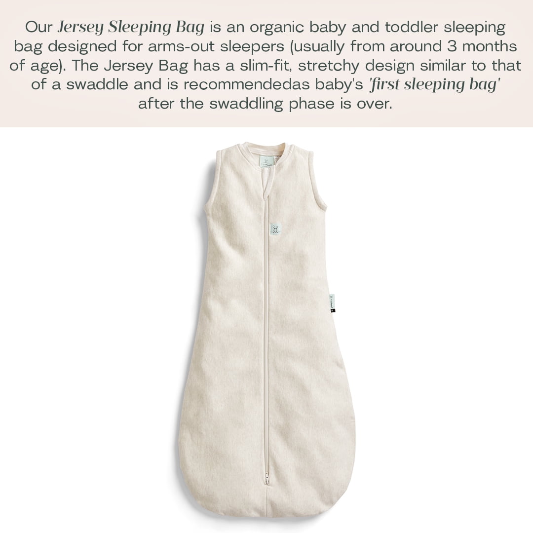 Jersey Sleeping Bag, Tog 1.0 (Sage) - 3-12 Months