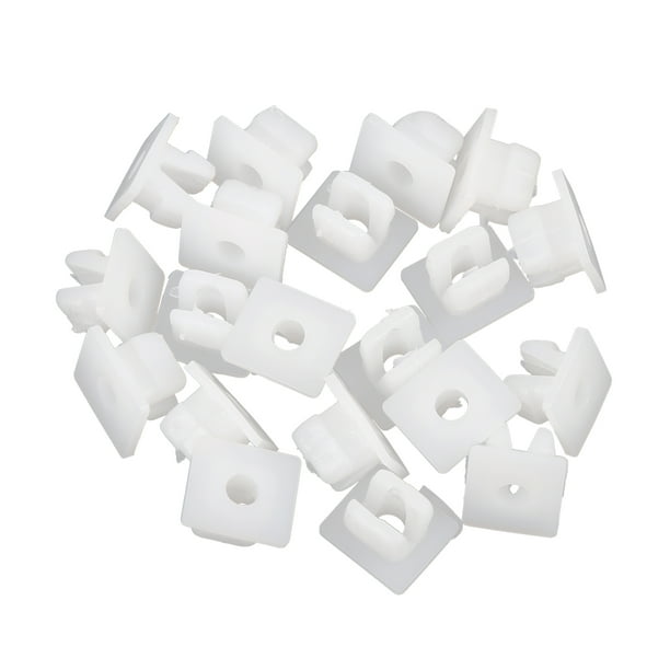 20pcs Plastic Rivet White Bumper Fastener Clips Retainer for Toyota