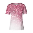 thumbnail image 4 of Otvok Women'S T Shirts Short Sleeve Tees Sparkling Crystal Graphic Loose O-Neck Plus Size Summer Tops, 4 of 6