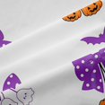 thumbnail image 4 of Erosebridal Halloween Bows Shower Curtain 72Wx78L,Kawaii Ghost Pumpkin Bath Curtain,Purple White, 4 of 6