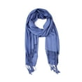 thumbnail image 5 of Sakkas 78" X 28" Rayon from Bamboo Soft Solid Pashmina Feel Shawl / Wrap / Stole - Steel Blue - One Size, 5 of 5