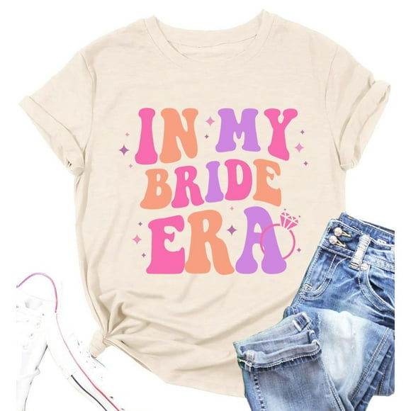 Women's Fashion Print Summer Comfort Fit Short Sleeve Tee Colored Casual Top for Everyday Wear