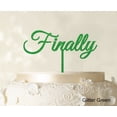 thumbnail image 1 of """Finally"" Personalized Monogram Cake Topper Glitter Cake Topper Color Option Available 6""-7"" Inches Wide", 1 of 1