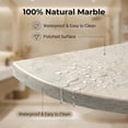 thumbnail image 4 of Marble Corner Shower Shelf,9Inch Polished Natural Marble Bathroom Corner Shelves, Wall Mounted Adhesive No Drill Stone Shower Caddy, 2-Tier Luxury Bath Storage Organizer for Tile Walls, 4 of 7