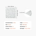 thumbnail image 3 of KFFKFF 3D Wall Decorations, Set of 33, 11.81 x 11.81 in PVC Contemporary Minimalist Diamond Design Tiles, Covers 32 Sq.Ft, Decorative Wall Panel, Indoor Home Enhancement, Matte White, 3 of 9