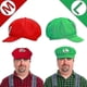 thumbnail image 3 of Gorros y gorras de Mario y Luigi para disfraces de cosplay - Bigotes, guantes y botones de Super Mario Bros., 3 of 5