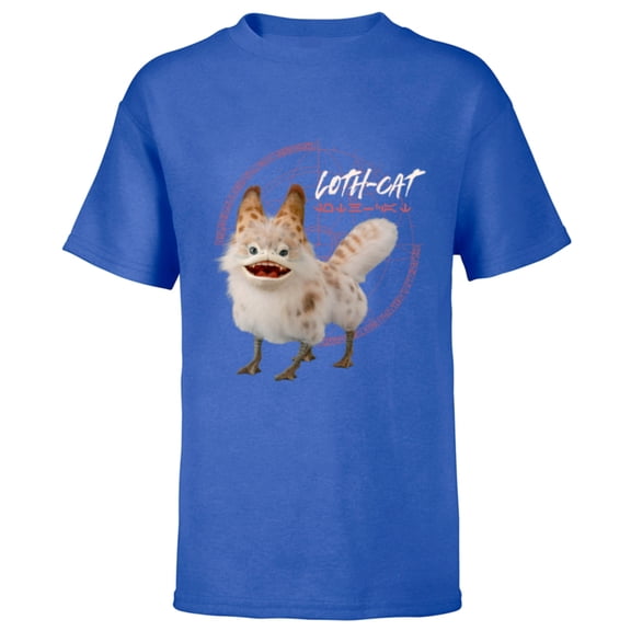 Star Wars Ahsoka Sabine’s Loth-Cat Aurebesh Disney - Short Sleeve T-Shirt for Kids - Customized-Royal