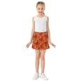 thumbnail image 3 of Girls' Skorts Elastic Waist Skorts with Inner Shorts Athletic Workout Shorts Skirts Strawberry and White Stars Pattern X-Small, 3 of 9