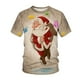 thumbnail image 2 of Camiseta de manga corta con estampado 3d de Papá Noel para hombre, Camiseta holgada de talla grande, Top transpirable cómodo, regalo de Navidad, Verano, 2 of 4
