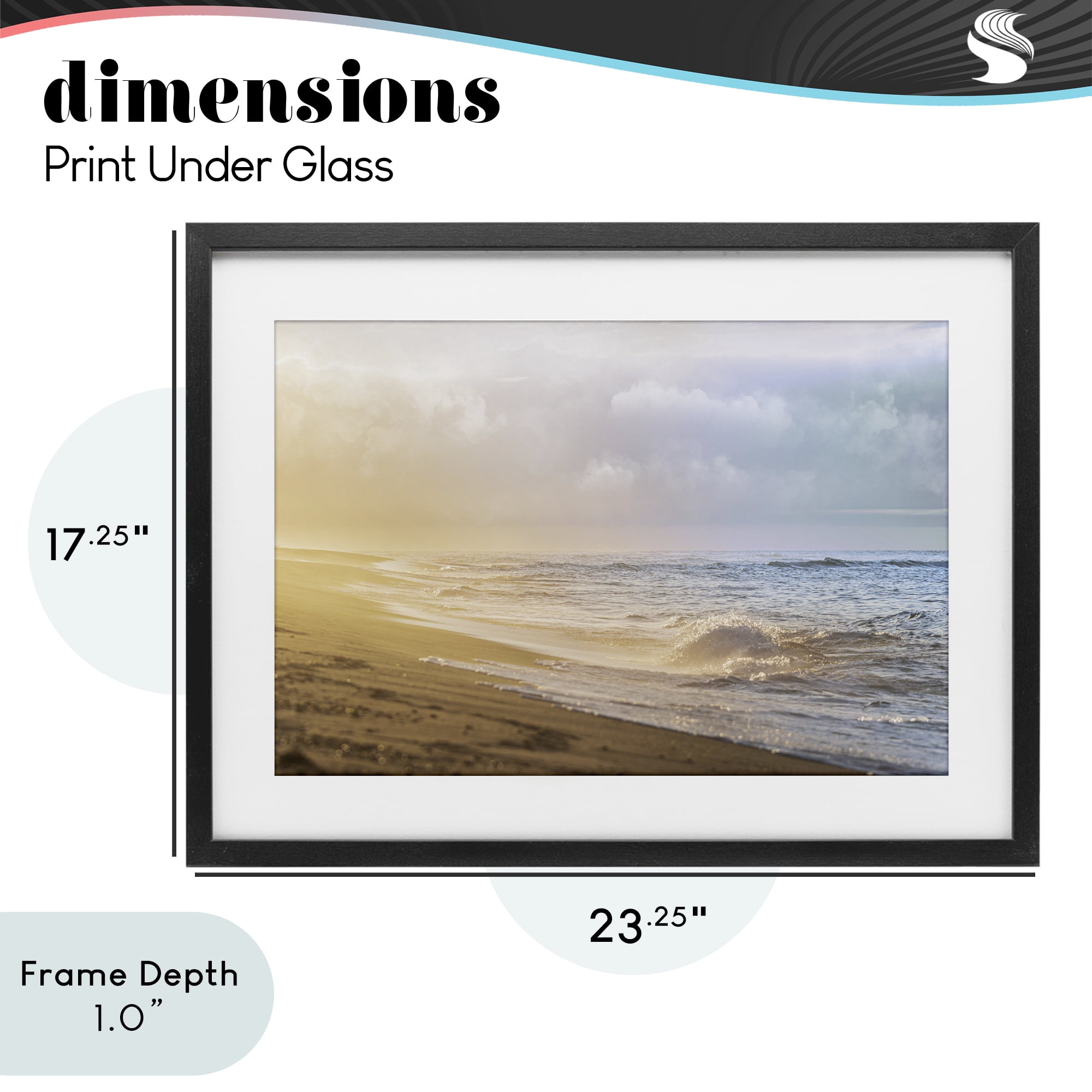 Stupell Industries Gentle Seaside Breeze Black Framed Print Under Glass, design by Marcus Prime