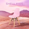 thumbnail image 4 of Sillas Infantiles para Niños con Asiento Ergonomico de Plastico y Estructura de Madera Diseño Tipo Eames - Sillas Preescolar Estilo Moderno con Soporte de Acero Set 2 Piezas, 4 of 5