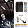 thumbnail image 4 of Renewold Dragonfly Bohemian Flower Car Seat Covers Full Set, Boho Floral Steering Wheel Safe Belt Pads Handbrake Set Coasters Garbage Container Rear View Mirror Center Console Cover, Set of 14, 4 of 7