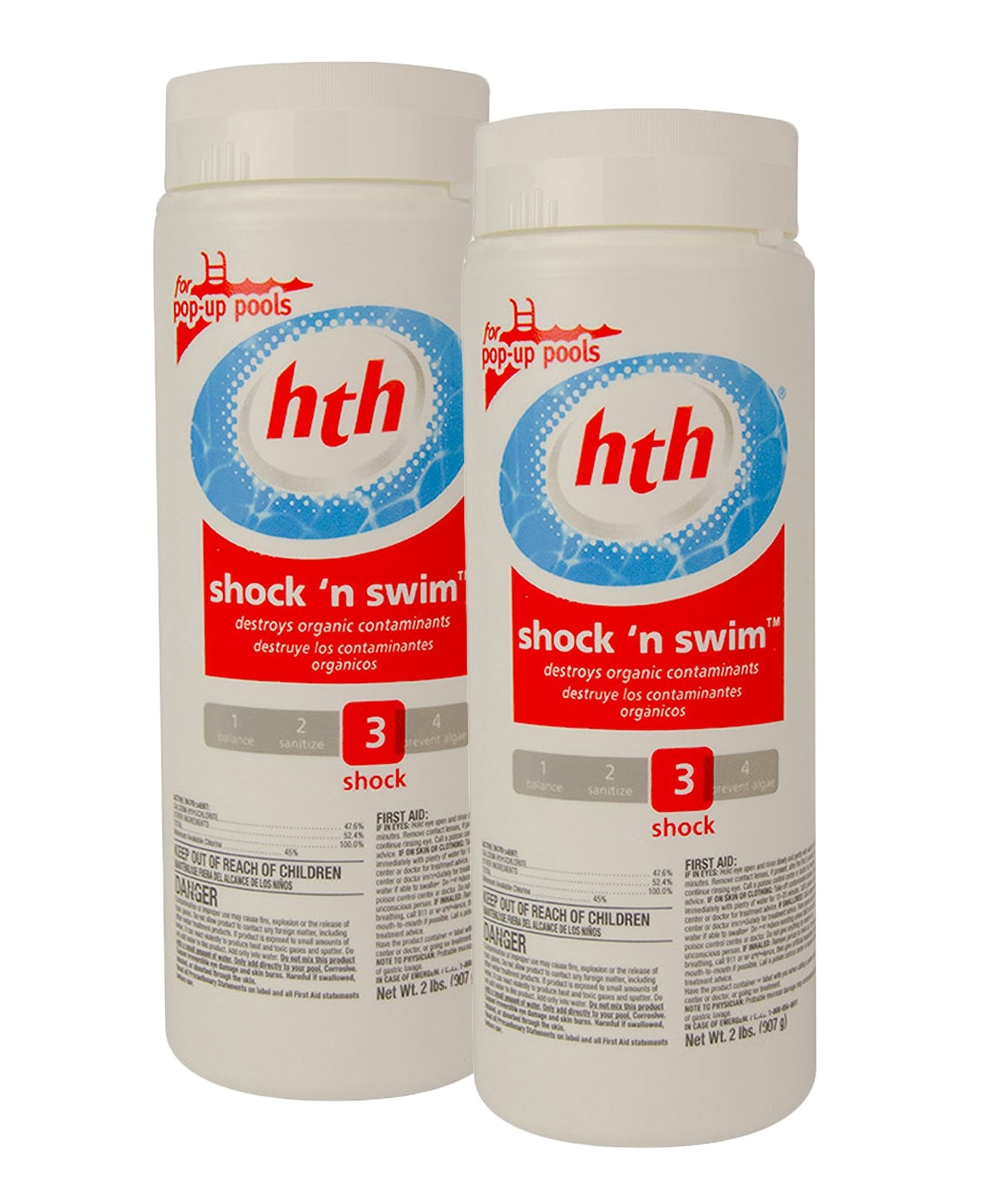 HTH PopUp and AboveGround Pool Shock 'N Swim 4 Pack