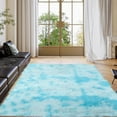 thumbnail image 3 of Large Shag Area Rugs 19.69 x 47.24, Tie-Dyed Plush Fuzzy Rugs for Living Room, Ultra Soft Fluffy Furry Rug for Bedroom, Indoor Carpet Nursery Rugs for Kids Room Home Decor, Grey, 3 of 4