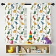 thumbnail image 5 of Blackout Kids Curtains,White Dinosaurs Bones Footprints Pattern Childrens Insulated Curtains Set Of 2,Bedroom Essentials,Toddler Room Decor 42"x54", 5 of 5
