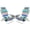 Multi Stripe, variant on SUNSPIRE Aluminum 5-Position Beach Chair Lay Flat for Adult, Backpack Folding Chair with Cooler Bag Cup Phone Holder, Towel Bar Outdoor 2 pack