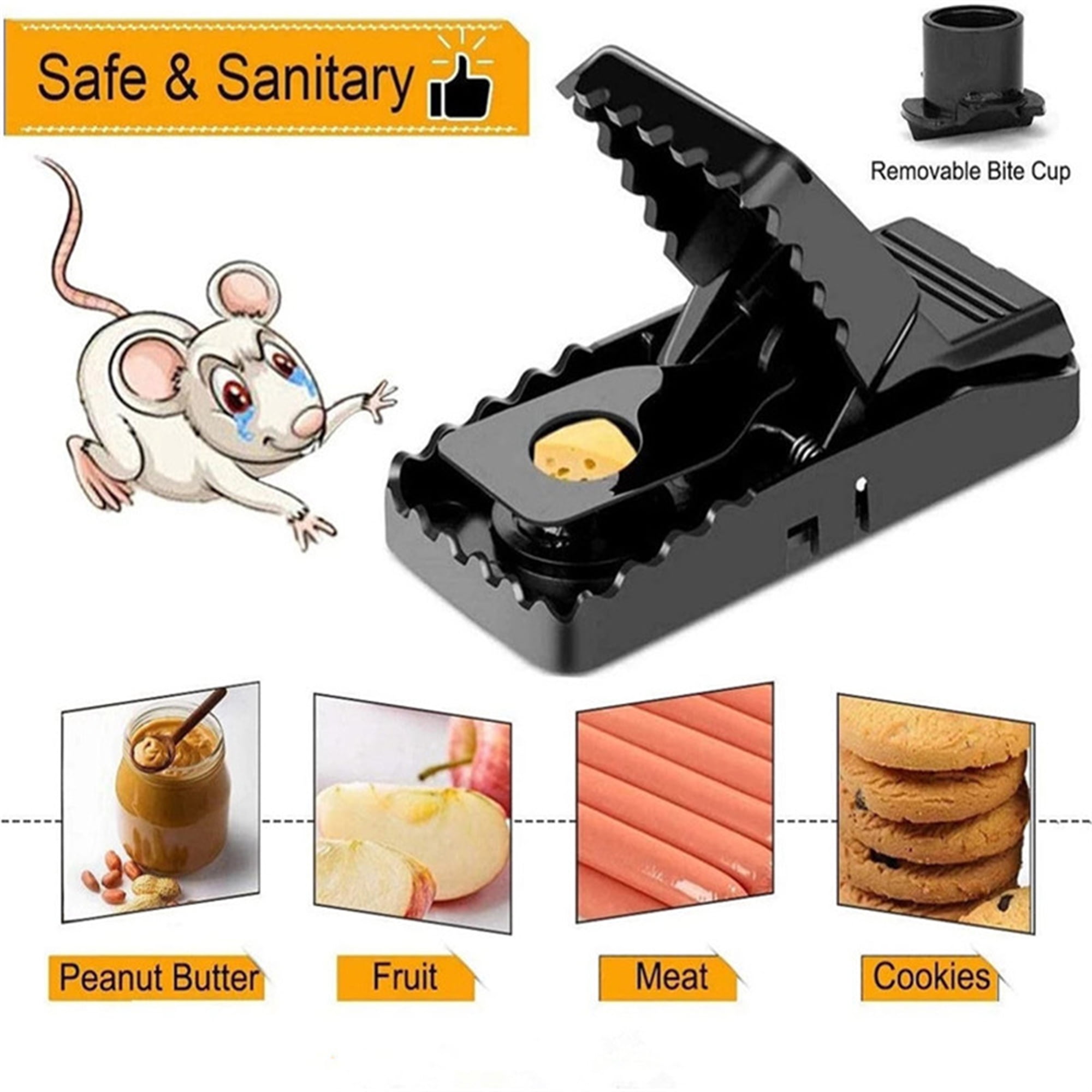 Ouell mini powerful snap trap - reusable mouse trap - mouse traps snap - no  touch humane - rat traps - mole traps - mice trap