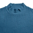 thumbnail image 5 of FRSASU Men's Turtleneck Sweater Long Sleeve Casual Ribbed Knitted High Neck Fall Winter Pullover Sweaters Blue, 5 of 7