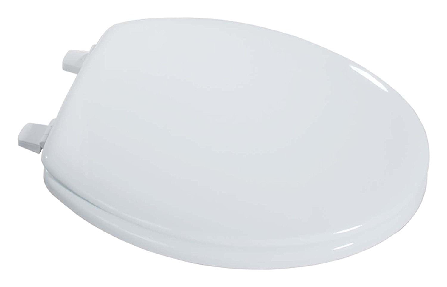 Exquisite Elongated Wood Toilet Seat, White