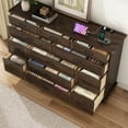 thumbnail image 3 of Farmhouse 12 Drawers Dresser for Bedroom, 63'' Wide Wood Chest of Drawers with Power Outlets, Deep Drawer Dresser Storage Organizer for Living Room Hallway, 3 of 11