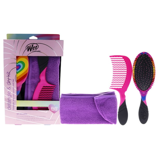 Detangler and Dry Kit by Wet Brush for Women 3 Pc Pro Detangler Brush